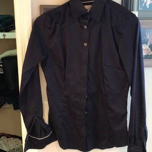 Navy blue banana republic button up